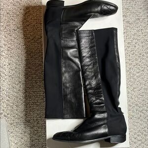 L.K. Bennett Women's Black Leather Knee-High Boots